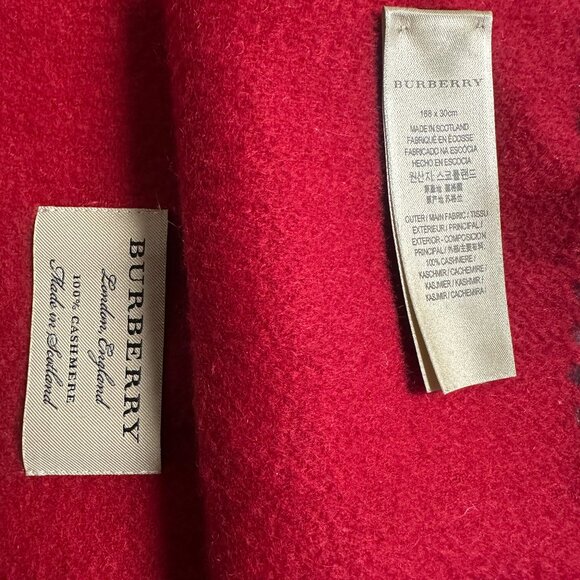Burberry Check 100% Cashmere Scarf - Picture 6 of 6